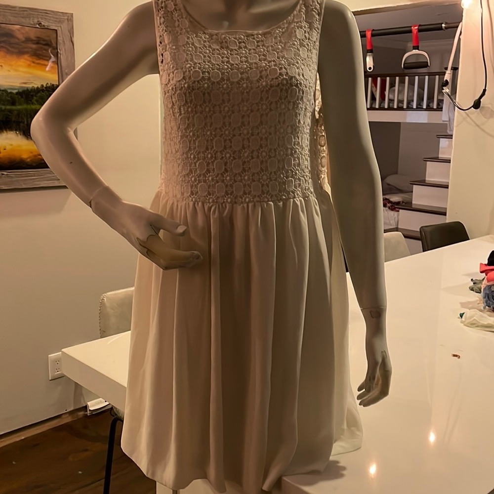 Dex white eyelet dress